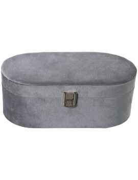 Caja-Joyero Alexandra House Living Gris Textil 26 x 10 x 13 cm