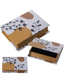 Juego de Cajas Decorativas Alexandra House Living Multicolor Madera 3 Piezas