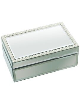 Caja-Joyero Alexandra House Living Transparente Cristal Espejo 21 x 9 x 13 cm