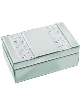 Caja-Joyero Alexandra House Living Transparente Cristal Espejo 21 x 9 x 13 cm