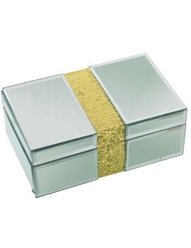 Caja-Joyero Alexandra House Living Transparente Cristal Espejo 21 x 9 x 13 cm