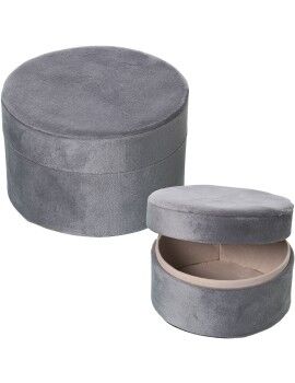 Juego de Cajas Decorativas Alexandra House Living Gris Textil 2 Piezas