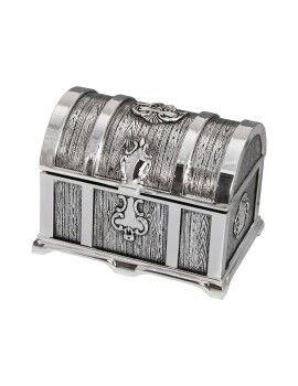 Caja-Joyero Alexandra House Living Gris Metal 11 x 7 x 8 cm Cofre