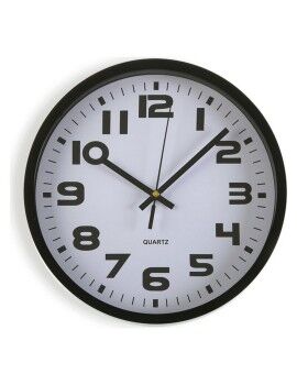 Reloj de Pared Versa Negro Plástico 3,8 x 25 x 25 cm