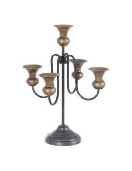 Candelabro 27,5 x 27,5 x 44,5 cm Negro Dorado Metal