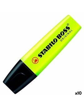 Marcador Fluorescente Stabilo Boss Amarelo Multicolor 10 Peças (10 Unidades)