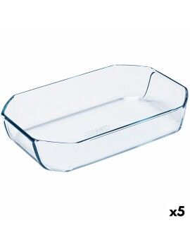 Fuente para Horno Pyrex Inspiration Transparente Vidrio Rectangular 30 x 20 x 6,45 cm (5 Unidades)