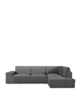 Funda para chaise longue de brazo largo derecho Eysa ROC Gris oscuro 110 x 120 x 500 cm