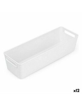 Cesta Multiusos Confortime Blanco 38 x 12,7 x 9,5 cm (12 Unidades)