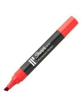 Rotulador permanente Sharpie W10 Vermelho 12 Peças