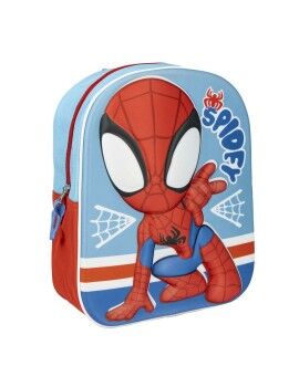 Mochila Infantil 3D Spidey Azul Rojo 25 x 31 x 1 cm