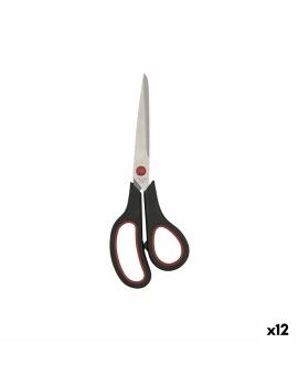 Tesoura de Cozinha Quid Rico Preto Vermelho Metal 21 cm (12 Unidades)