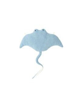 Peluche Crochetts OCÉANO Azul claro Mantarraya 67 x 77 x 11 cm