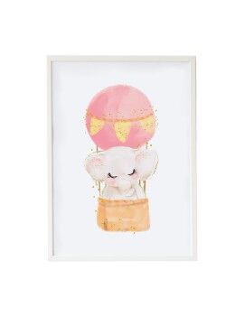 Pintura Crochetts Multicolor Madeira MDF 33 x 43 x 2 cm Elefante