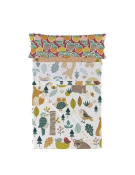 Conjunto de Lençóis HappyFriday Moshi Moshi Harvestwood Multicolor Solteiro 2 Peças