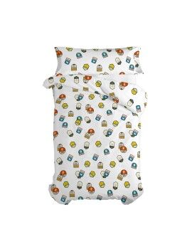 Juego de funda nórdica HappyFriday Le Petit Prince Son Avion Multicolor Cama de 80/90 2 Piezas