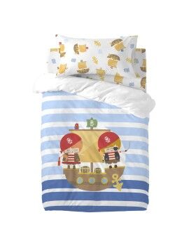 Conjunto de capa de edredom HappyFriday Happynois Pirate Ship Multicolor Berço de Bebé 2 Peças