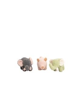 Conjunto de peluches Crochetts Verde Elefante Porco 3 Peças