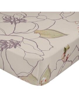 Lençol de baixo HappyFriday White peonies Multicolor 90 x 200 x 32 cm