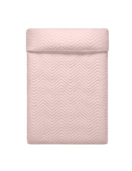 Colcha Reversível HappyFriday Basic Arista Cinzento Rosa Claro 250 x 260 cm