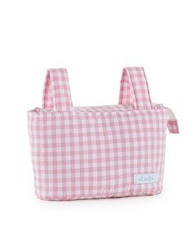 Bolsa organizadora para carrinho de bebê Mi bollito Cor de Rosa Vichy 15 x 18 x 45 cm