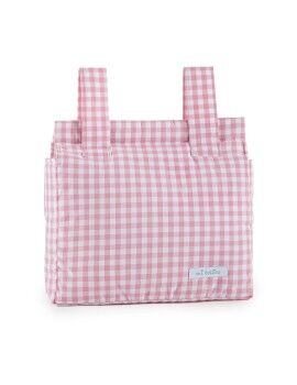 Bolsa organizadora para carrinho de bebê Mi bollito Cor de Rosa Vichy 10 x 35 x 35 cm