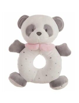 Peluche Chocalho Urso Panda Cor de Rosa 20 cm