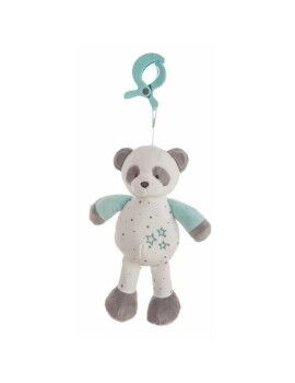 Peluche Chocalho Urso Panda Turquesa 25cm