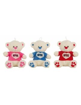 Oso de Peluche Love Purpurina Camiseta Beige 32 cm