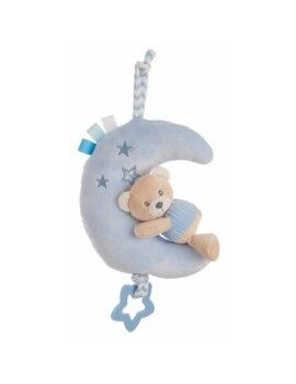 Peluche Chocalho Azul Urso Lua Veludo 25 cm 25cm