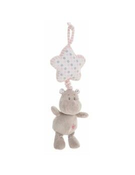 Peluche Chocalho Hipopótamo 35 cm Cor de Rosa