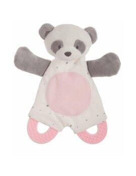 Doudou Baby Cor de Rosa 20 cm Mordedor Urso Panda