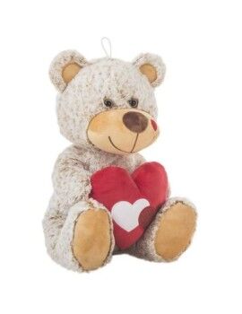 Peluche Beige Oso Corazón 18 cm