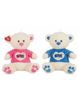 Oso de Peluche Love Purpurina Camiseta Beige 70 cm