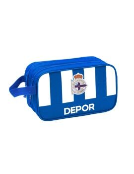 Neceser Escolar R. C. Deportivo de La Coruña Azul Blanco 26 x 15 x 12.5 cm