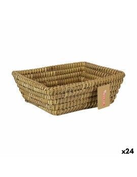 Cesta Multiusos Privilege Korne Castanho vime Retangular 25 x 20 x 8 cm (24 Unidades)