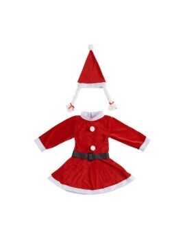 Fantasia para Crianças Mãe Natal 4-6 anos Vermelho Branco