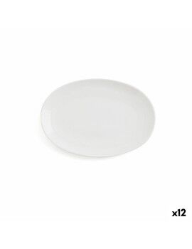 Fuente de Cocina Ariane Vital Coupe Ovalado Blanco Cerámica Ø 21 cm (12 Unidades)