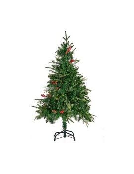 Árbol de Navidad Rojo Metal Marrón Verde Plástico