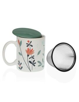 Taza con Filtro para Infusiones Versa Selene Porcelana Gres