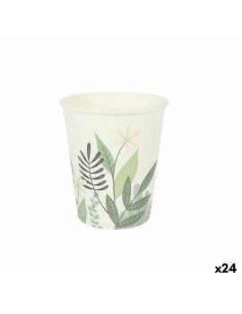 Set de Vasos Algon Desechables Cartón Floral 10 Piezas 250 ml (24 Unidades)