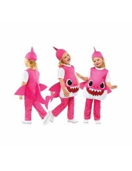 Fantasia para Crianças Baby Shark Cor de Rosa 3 Peças