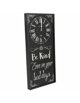 Reloj de Pared Alexandra House Living Negro Vidrio Hierro Madera MDF 76 x 3 x 36 cm