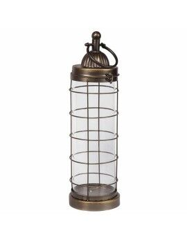 Farol Alexandra House Living Latón Metal Vidrio 17 x 56 x 17 cm