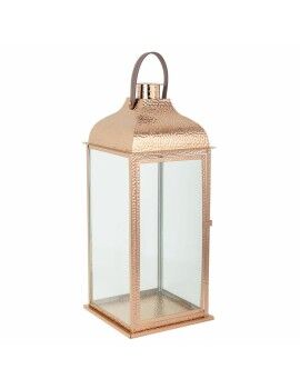 Farol Alexandra House Living Cobre Vidrio Acero Inoxidable 29 x 70 x 29 cm