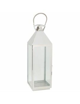 Farol Alexandra House Living Plata Vidrio Acero Inoxidable 23 x 72 x 24 cm