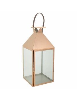 Farol Alexandra House Living Cobre Vidrio Acero Inoxidable 28 x 66 x 29 cm