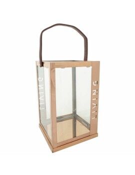 Farol Alexandra House Living Cobre Vidrio Acero Inoxidable 18 x 30 x 18 cm