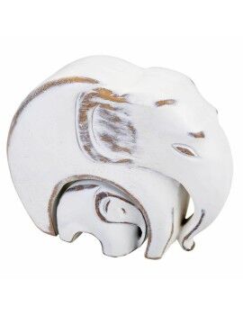 Figura Decorativa Alexandra House Living Blanco Poliresina Elefante 8 x 21 x 25 cm