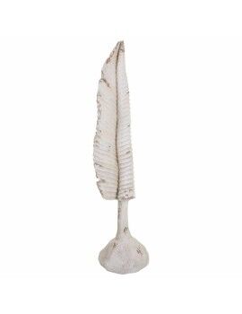 Figura Decorativa Alexandra House Living Blanco Magnesio Hoja 38 x 180 x 38 cm